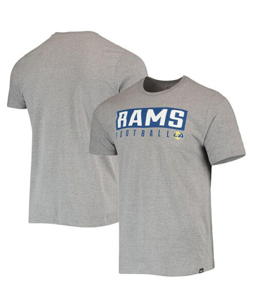 Men's Gray Los Angeles Rams Major Super Rival T-shirt