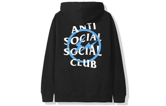Толстовка Anti Social Social Club ASSC x Fragment Design ASSW531 черно-синяя