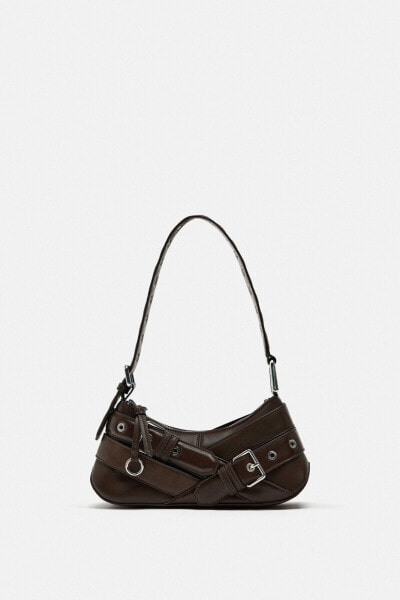 Shoulder bag with belt details