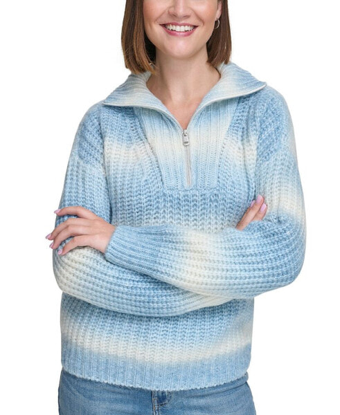 Women's Space-Dyed Half-Zip Sweater