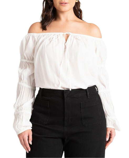 Plus Size Off The Shoulder Detail Blouse