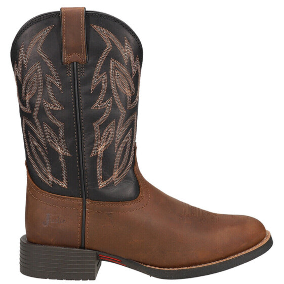 Justin Boots Rendon Round Toe Cowboy Mens Black, Brown Casual Boots SE7531