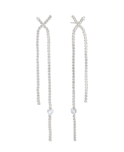 Platinum Plated Brass Statement Earrings