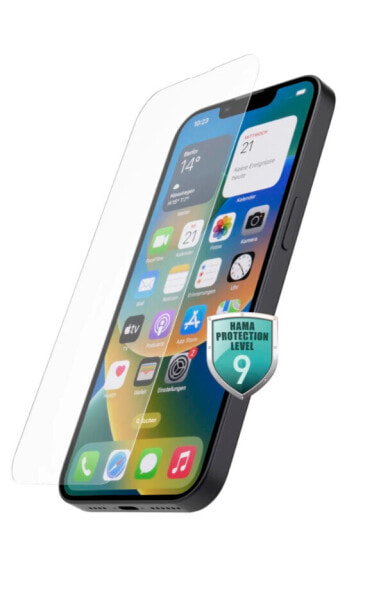 Hama Echtglas-Displayschutz Premium Crystal Glass für iPhone 15/15 Pro