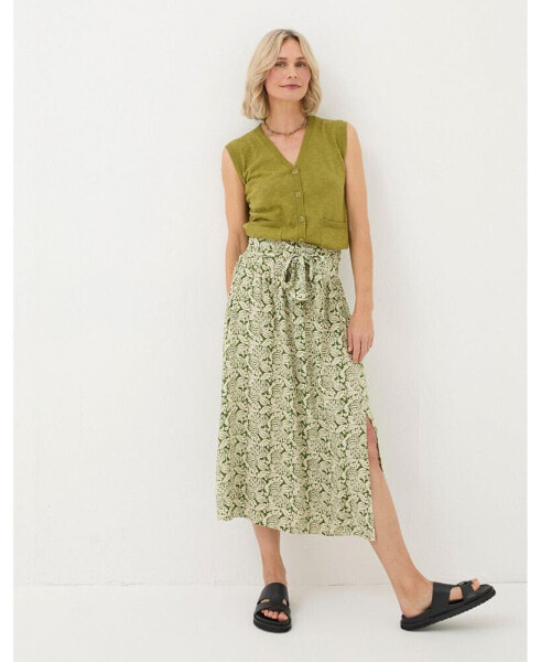 Women's Sascha Damask Floral Midi Skirt