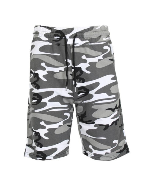 Men's Camo Printed French Terry Shorts