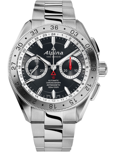 Alpina AL-860DGS5AQ6B Alpiner4 Chronograph Automatic Mens Watch 45mm 10ATM