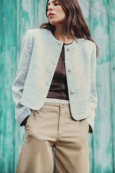 Short textured jacket