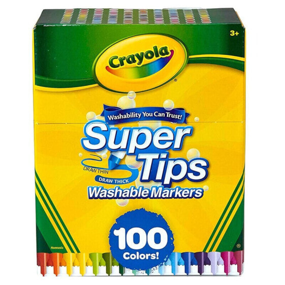 Crayola Super Tips Washable Markers Смываемые фломастеры, 100 цветов