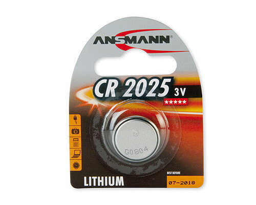 Одноразовая батарейка ANSMANN® CR2025Lithium-Ion - 3 V - 1 шт