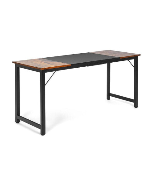 63 Inch Modern Splice Computer Desk with Heavy Duty Steel Frame