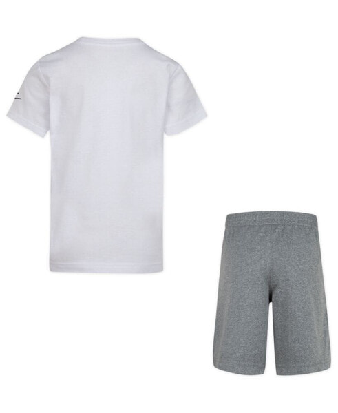 Little Boys Split Futura T-shirt and Shorts, 2 Piece Set