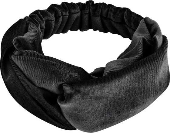 Haarband schwarz Velour Twist