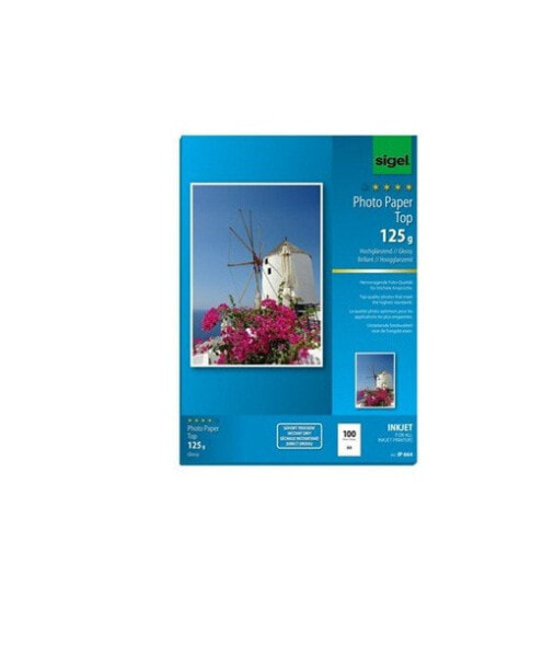 Sigel IP664 - Inkjet printing - A4 (210x297 mm) - High-gloss - 100 sheets - 125 g/m² - White