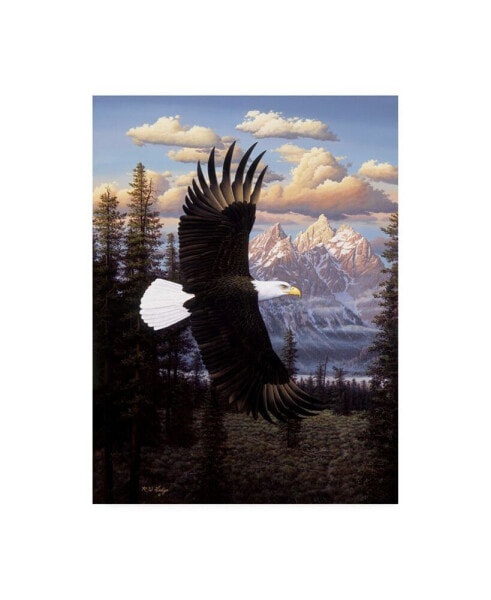 R W Hedge Land of the Free Eagle Canvas Art - 36.5" x 48"