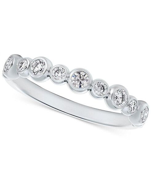 Diamond Bezel Band (3/8 ct. t.w.) in 14k White Gold