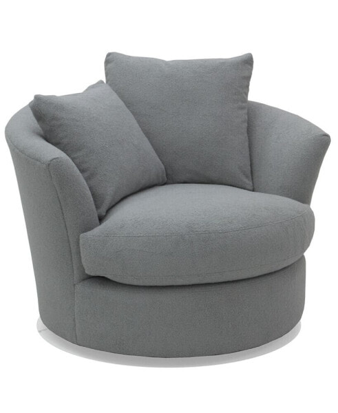 CLOSEOUT! Gympson Fabric Swivel Chair, Created for Macy's