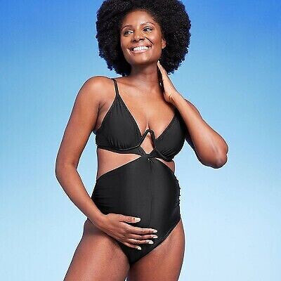 Underwire Twist-Front One Piece Maternity Swimsuit - Isabel Maternity by Ingrid