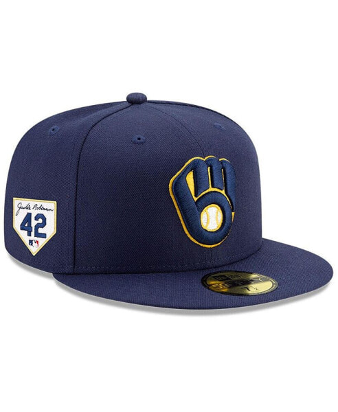 Men's Gold, Navy Milwaukee Brewers 2023 Jackie Robinson Day 59FIFTY Fitted Hat