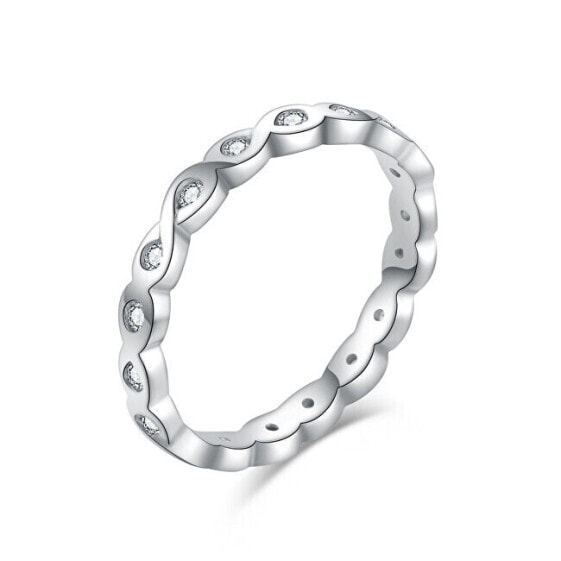 Кольцо MOISS Elegant Silver Zircons "R00019"