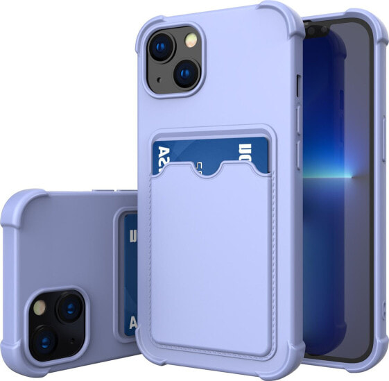 Hurtel Card Armor Case etui pokrowiec do Xiaomi Redmi 10X 4G / Xiaomi Redmi Note 9 portfel na kartę silikonowe pancerne etui Air Bag niebieski