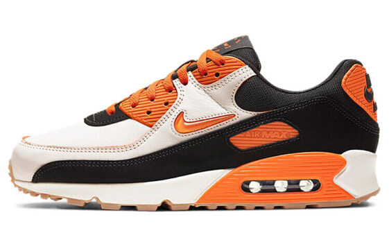 Nike Air Max 90 PRM 低帮 跑步鞋 男款 黑白橙 / Кроссовки Nike Air Max 90 PRM CJ0611-100