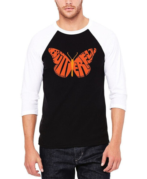 Butterfly - Men's Raglan Baseball Word Art T-Shirt