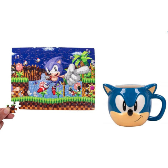 GRUPO ERIK Sonic The Hedgehog 3D Mug & Puzzle