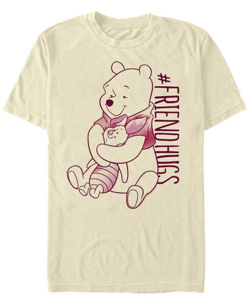 Men's Piglet Pooh Hugs Short Sleeve Crew T-shirt