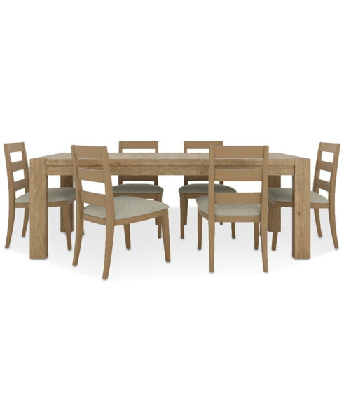 Davie Rectangle Dining 7pc Set (Table + 6 Ladder Side Chair)