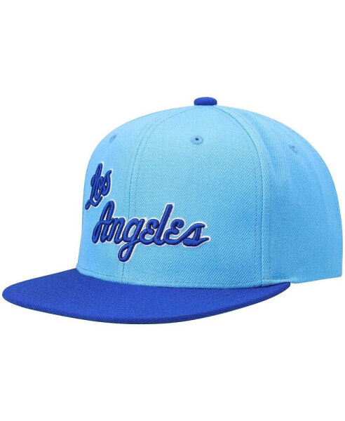 Men's Royal and Powder Blue Los Angeles Lakers Hardwood Classics Team Two-Tone 2.0 Snapback Hat