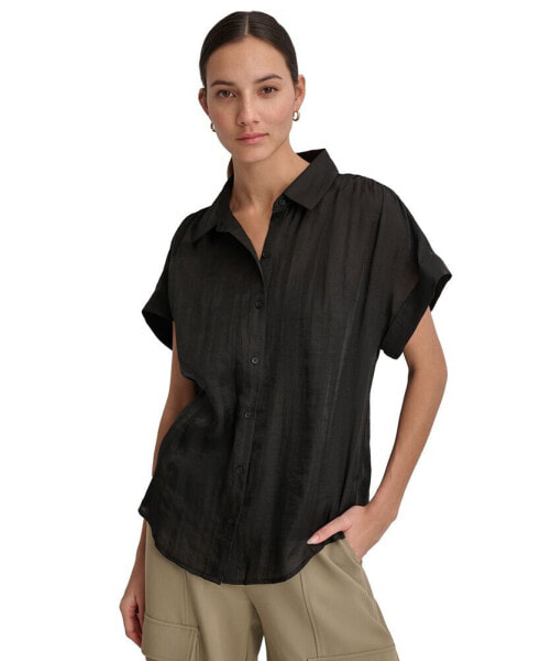 Women's Short-Sleeve Button-Front Shirt