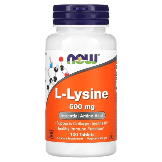 L-Lysine, 500 mg, 100 Tablets