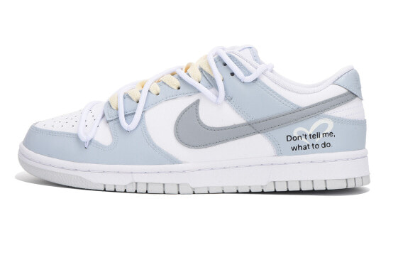 【定制球鞋】 Nike Dunk Low 字母 解构 高街 防滑耐磨 低帮 板鞋 男款 雾霾蓝 / Кроссовки Nike Dunk Low DV0831-101