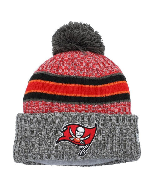 Men's Gray Tampa Bay Buccaneers 2023 Sideline Sport Cuffed Pom Knit Hat