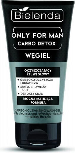 Bielenda Only for Man Carbo Detox Żel oczyszczający do mycia twarzy z węglem 150ml