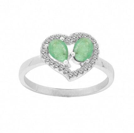 Кольцо Brilio Silver Emerald Elegance.