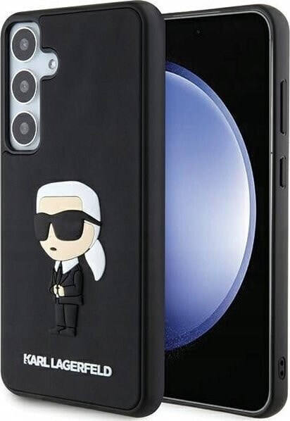 Karl Lagerfeld Oryginalne Etui KARL LAGERFELD Hardcase KLHCS24S3DRKINK do SAMSUNG S24 (3D RUBBER IKONIK NFT) czarny