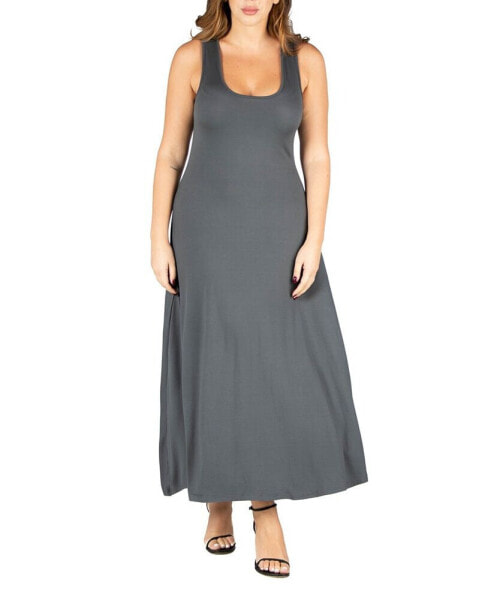 Plus Size Simple A-line Tank Maxi Dress