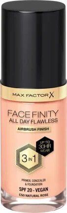 Foundation Facefinity All Day Flawless LSF 20, 50 Natural Rose, 30 ml