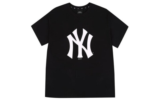 MLB 基础大标印花运动圆领直筒T恤 男女同款 黑色 / Футболка MLB T-Shirt 31TS09031-50L