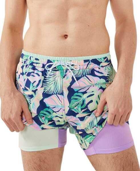 Men's The Night Faunas Quick-Dry 5-1/2" Swim Trunks with Boxer Brief Liner