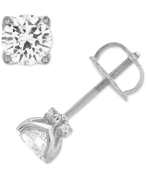 Certified Diamond Stud Earrings (3/4 ct. t.w.) in 14k White Gold featuring diamonds with the De Beers Code of Origin, Created for Macy's