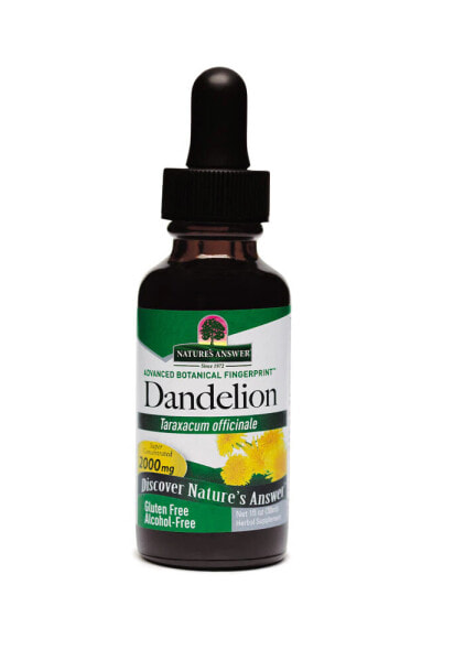 Nature's Answer Dandelion Alcohol Free Корень одуванчика, без спирта 2000 мг 30 мл
