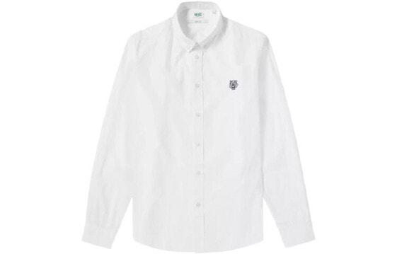 KENZO 纯色休闲长袖衬衫 男款 白色 / Рубашка KENZO F955CH4001LA-01