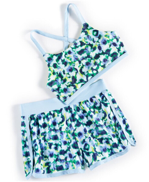 Big Girls Blurred Floral Bikini 2-Pc. Swimwear Set, Created for Macy's