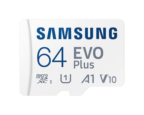 Samsung EVO Plus - 64 GB - MicroSDXC - Class 10 - UHS-I - 130 MB/s - 130 MB/s