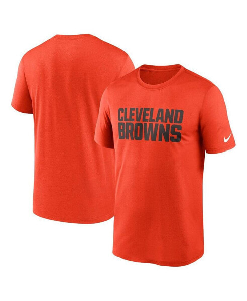 Men's Orange Cleveland Browns Legend Wordmark Performance T-shirt
