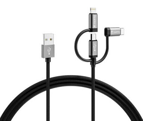 Varta Speed Charge & Sync Cable Micro USB USB Type C & Lightning - Cable - Digital