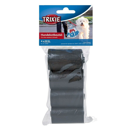 Мешок для мусора Trixie 80 штук Чёрный Пластик (4 Предметы) (4 штук)